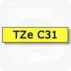 TZeC31 Black On Fluorescent Yellow Tape (12mm)