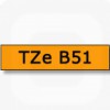 TZeB51 Black On Fluorescent Orange Tape (24mm)
