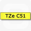 TZeC51 Black On Fluorescent Yellow Tape (24mm)