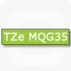 TZeMQG35 White on Lime Green Matt Tape12mm) 6ks