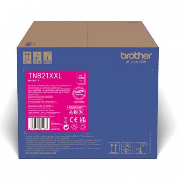Toner BROTHER TN-821XXL Magenta HL-L9430CDN/L9470CDN, MFC-L9630CDN/L9670CDN (12000 str.)